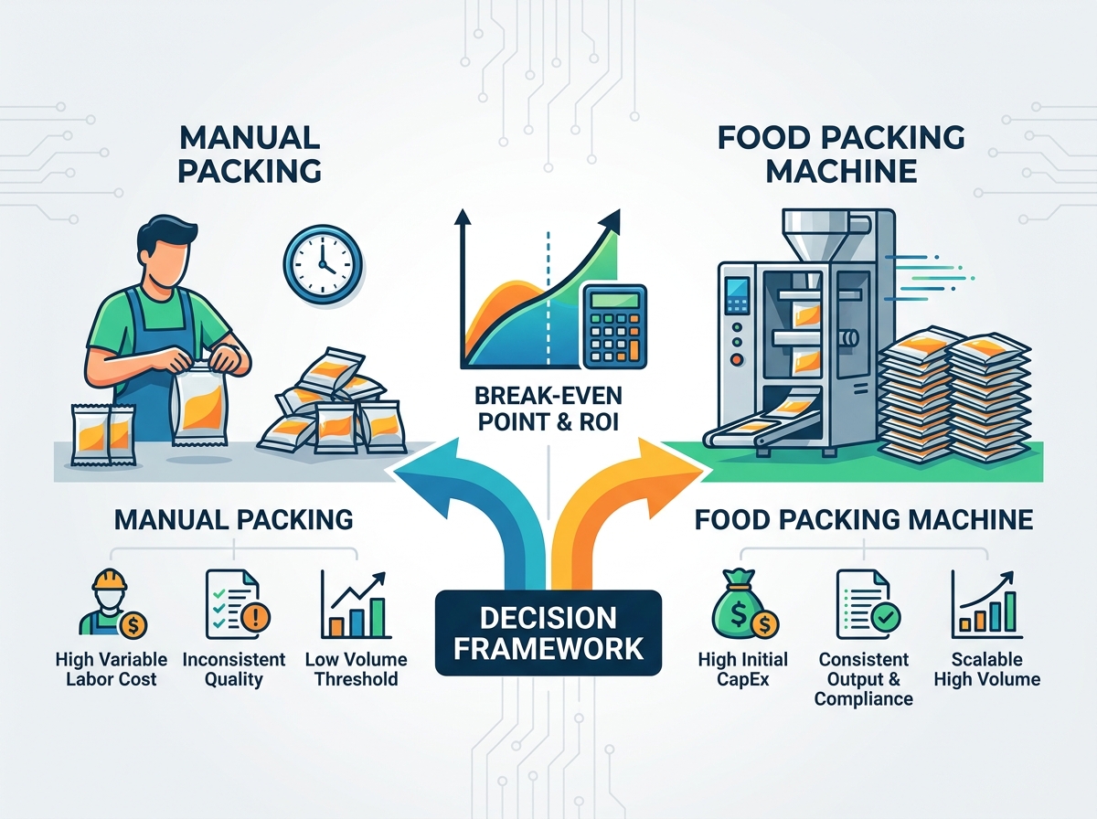 Automated Food Packaging Equipment on Factory Floor